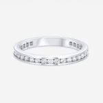 Channel Set Diamond Band in White Gold