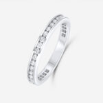 Channel Set Diamond Band in White Gold - Image 2