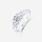 Trilogy Diamond Ring in White Gold - Image 2