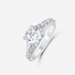 Solitaire Twist Ring in White Gold - Image 2