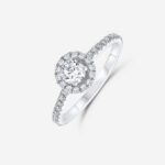 Halo Diamond Ring in White Gold - Image 2