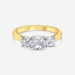 Trilogy Diamond ring in White Gold
