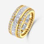 Fancy Full Eternity Stacked Band in Yellow Gold - Image 2
